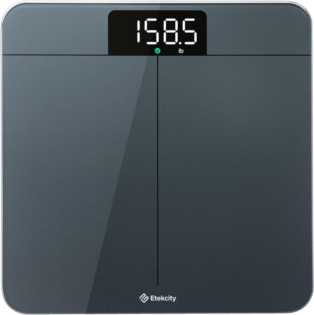 Etekcity Scale for Body Weight, Digital Bathroom Scales for People, Most Accurate to 0.05lb, Bright LED Display Large Clear Numbers, Upgraded Quality for the Elderly Safe Home Use, 400 lbs